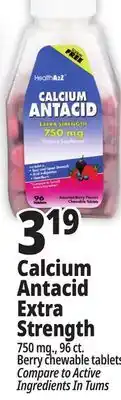 Ocean State Job Lot Calcium Antacid 750 mg Tablets 96 Count offer