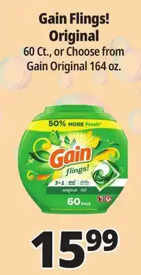 Ocean State Job Lot Gain + Aroma Boost Original Laundry Detergent 154 oz offer