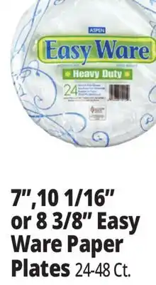 Ocean State Job Lot Aspen Easy Ware 10.25 Heavy-Duty Paper Plates 24 Count offer