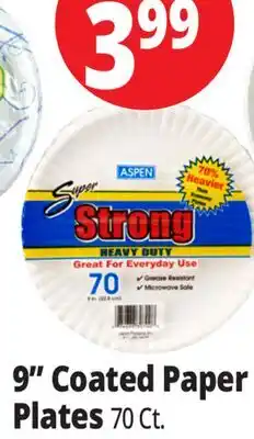 Ocean State Job Lot Aspen Super Strong Heavy-Duty 9 Paper Plates 70 Count offer