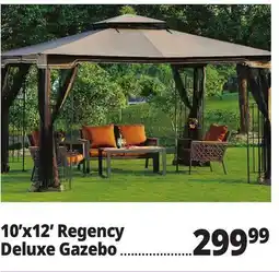 Ocean State Job Lot Regency II 10' x 12' Gazebo with Netting Brown offer