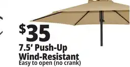 Ocean State Job Lot 7.5' Wind Resistant Steel Patio Umbrella with Push Lift offer