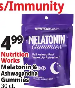 Ocean State Job Lot Nutrition Works Melatonin & Ashwagandha Gummies offer
