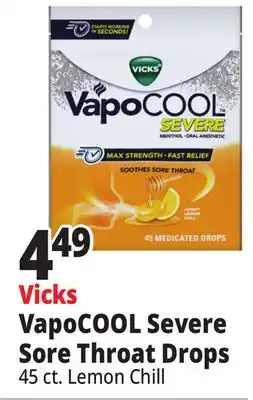 Ocean State Job Lot Vicks VapoCOOL Severe Sore Throat Drops offer