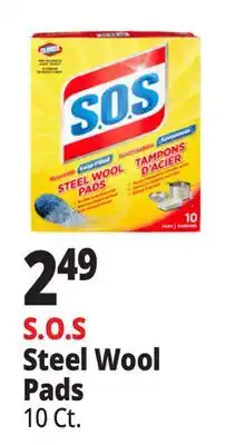 Ocean State Job Lot Clorox S.O.S Steel Wool Pads 10 Count offer