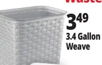 Ocean State Job Lot Sterlite 3.4 Gal. Weave Wastebasket offer