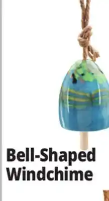 Ocean State Job Lot Glass Bell Windchime Blue offer