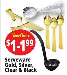 Ocean State Job Lot Smith & Callahan Gold Plastic Serving Set 3ct offer