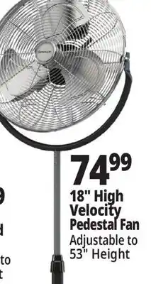 Ocean State Job Lot Penguin High Velocity Pedestal Fan 18 offer