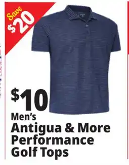 Ocean State Job Lot Men's Antigua & More Performance Golf Tops offer