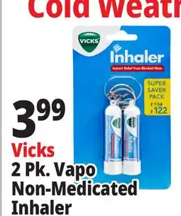 Ocean State Job Lot Vicks Non-Medicated Portable Nasal Inhaler 2 Count offer