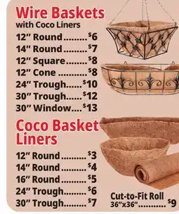 Ocean State Job Lot Wire Baskets with Coco Liners offer