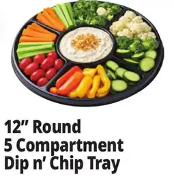 Ocean State Job Lot 12 Round 5 Compartment Dip n' Chip Tray offer