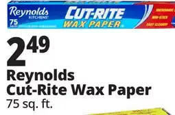 Ocean State Job Lot Reynolds Kitchens Cut-Rite Wax Paper 75 sq ft offer