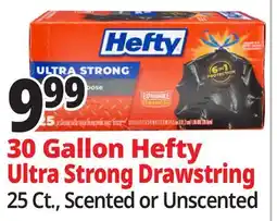 Ocean State Job Lot 30 Gallon Hefty Ultra Strong Drawstring offer