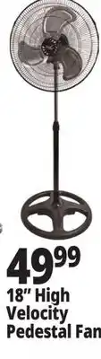 Ocean State Job Lot 18 High Velocity Pedestal Fan offer