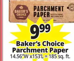 Ocean State Job Lot Baker's Choice Parchment Paper offer