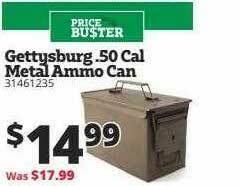 Rural King Gettysburg .50 Cal Metal Ammo Can offer