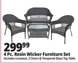 Ocean State Job Lot 4 Pc. Resin Wicker Furniture Set offer