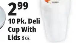 Ocean State Job Lot Deli Storage 8 oz Round Containers with Lids 10 Count offer