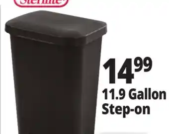 Ocean State Job Lot Sterilite Step-On Black Wastebasket 11.9 Gal offer