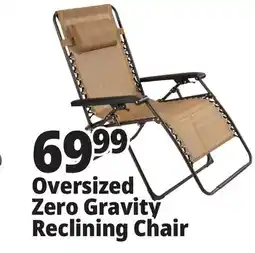 Ocean State Job Lot Oversized Zero Gravity Chair Tan offer