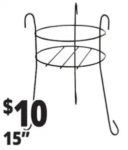 Ocean State Job Lot Black Plant Stand 15 offer