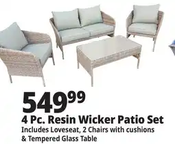Ocean State Job Lot 4-Piece Resin Wicker Deep Seating Set offer