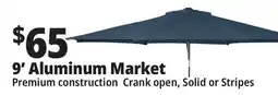 Ocean State Job Lot 9' Aluminum Market Umbrella with Tilt offer
