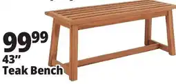 Ocean State Job Lot 43 Teak Bench offer