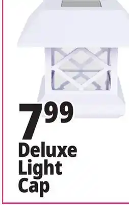 Ocean State Job Lot Deluxe Solar Post Cap Light White Finish offer