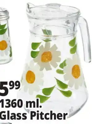 Ocean State Job Lot 1360 ml. Glass Pitcher offer