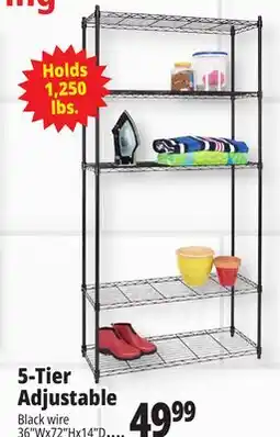 Ocean State Job Lot 5-Tier Household Wire Shelving offer