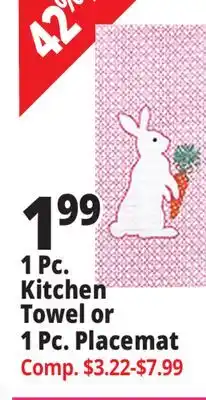 Ocean State Job Lot 1 Pc. Kitchen Towel or 1 Pc. Placemat offer