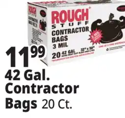 Ocean State Job Lot Rough Stuff 42 Gal Contractor Trash Bags 20 Count offer