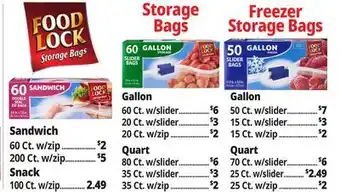 Ocean State Job Lot Food Lock Storage Bags offer