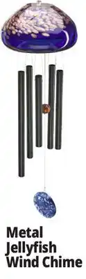Ocean State Job Lot Ceramic Glass & Metal Jellyfish Windchime offer