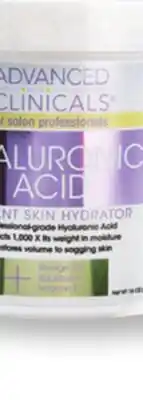 Ocean State Job Lot Advanced Clinicals Spa Size Hyaluronic Acid Instant Skin Hydrator 16 oz offer
