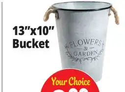 Ocean State Job Lot Tall Galvanized Steel Bucket With Rope Handles offer