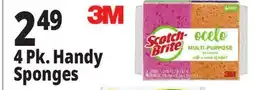 Ocean State Job Lot Scotch-Brite Ocelo Multi-Purpose 3M Sponges 4 Count offer