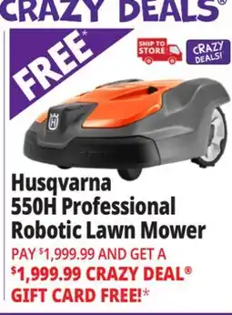 Ocean State Job Lot Husqvarna 550H Professional Robotic Lawn Mower Gray/Orange offer