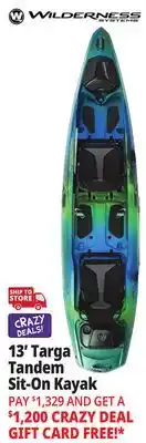 Ocean State Job Lot 13' Targa Tandem Sit-On Kayak offer