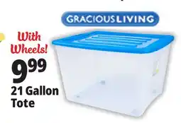 Ocean State Job Lot Gracious Living Stackable Storage Tote with Wheels offer