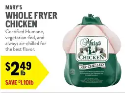 New Seasons Market Mary's whole fryer chicken offer