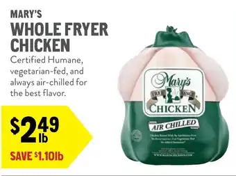 New Seasons Market Mary's whole fryer chicken offer