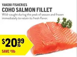 New Seasons Market Yakobi fisheries coho salmon fillet offer