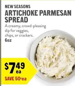 New Seasons Market New seasons artichoke parmesan spread offer