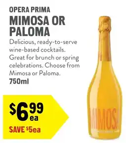 New Seasons Market Opera prima mimosa or paloma offer