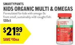 New Seasons Market Smartypants kids organic multi & omegas offer