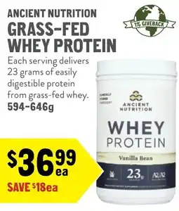 New Seasons Market Ancient nutrition grass-fed whey protein offer